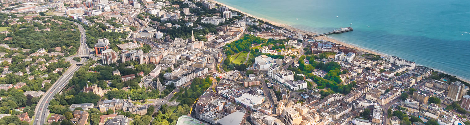 Aerial view of Bournemouth