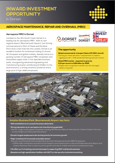Aerospace MRO Inward Investment Opportunity
