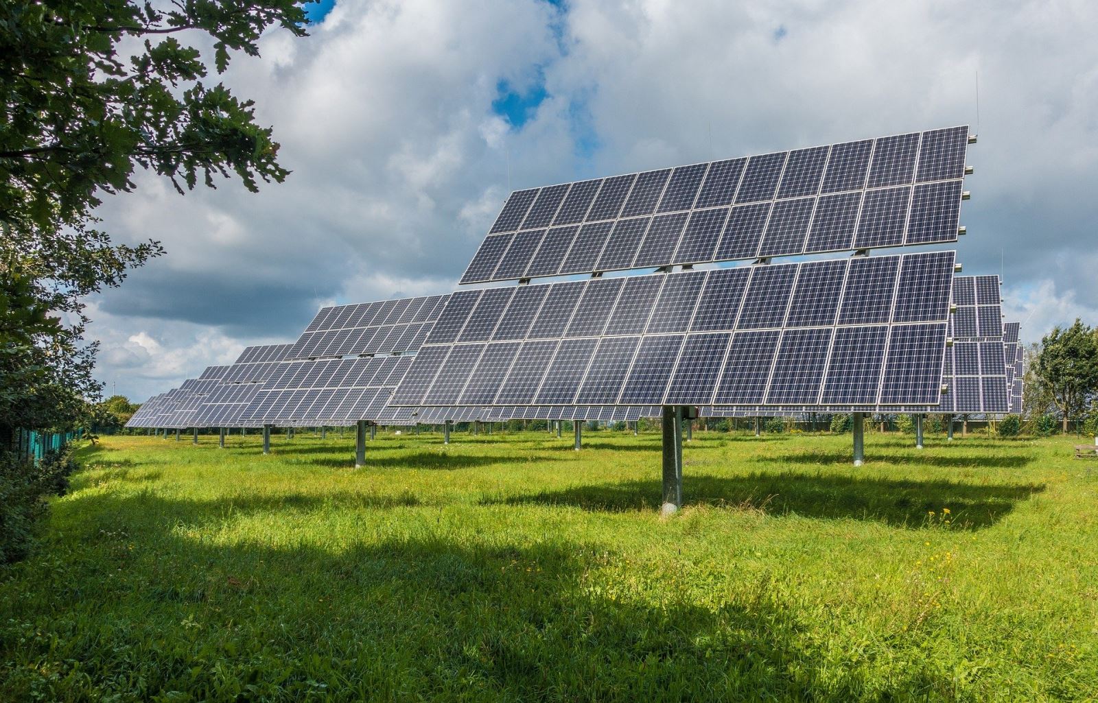 Solar farm stock image